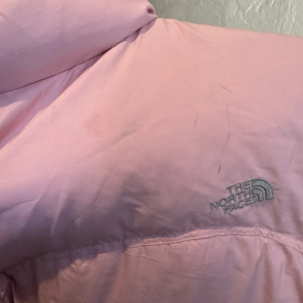 North Face Womens Pink XL 96 Retro Nuptse Puffer Jacket Goose Down Vintage Coat - Picture 4 of 7